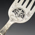 Around 1870 British Antique White Pearl Shell Handle Silver Plated Fish Server Pair in Case